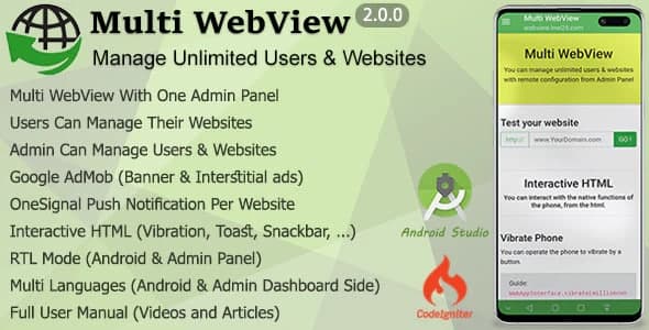 Multi WebView + Admin Panel